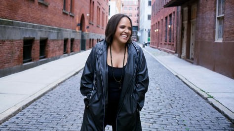 Terri Lyne Carrington stands in the streets of New York.