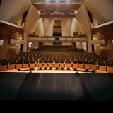 Photo of the BroadStage seating and house from the stage.